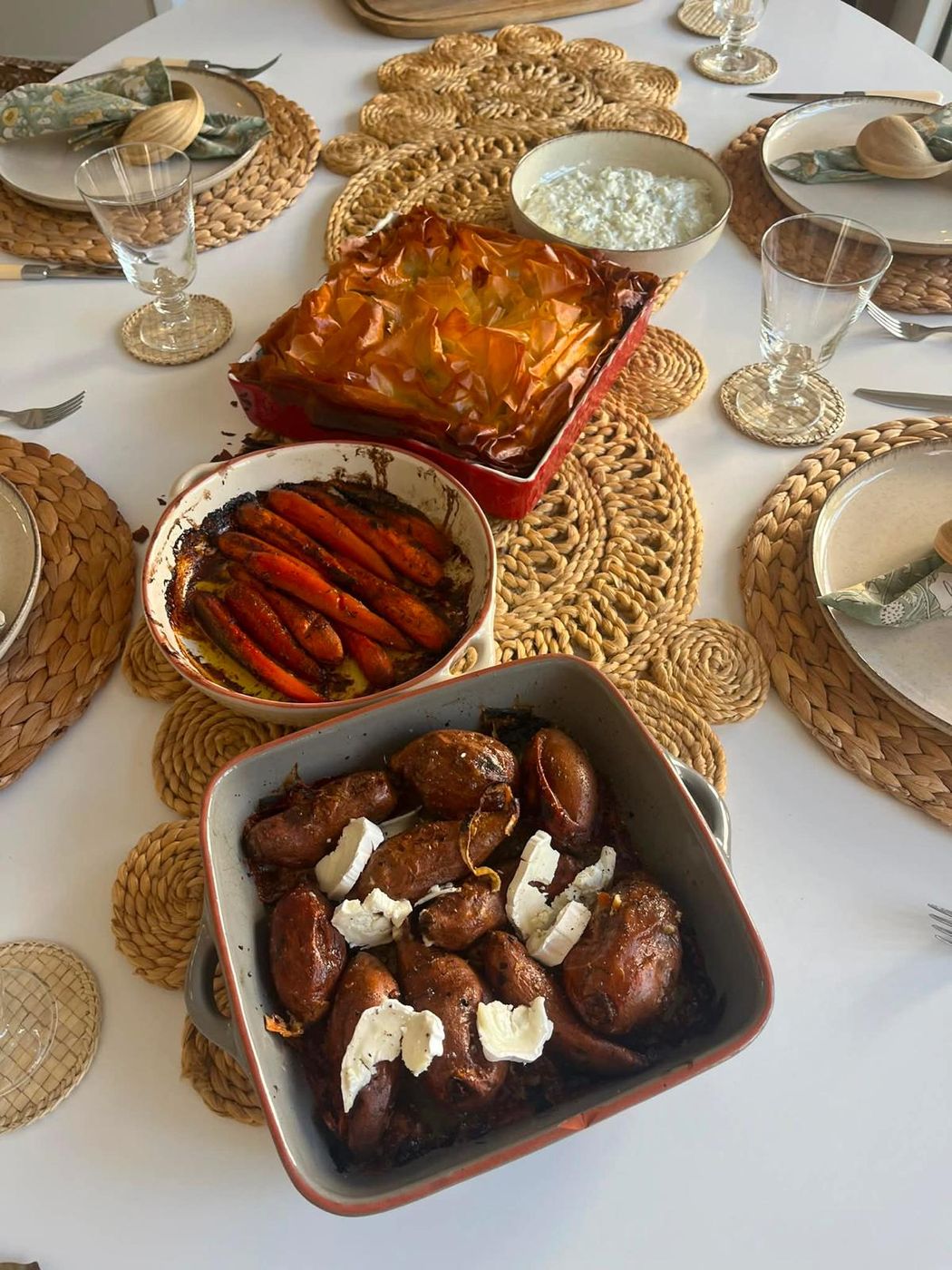 A table of home-cooked food